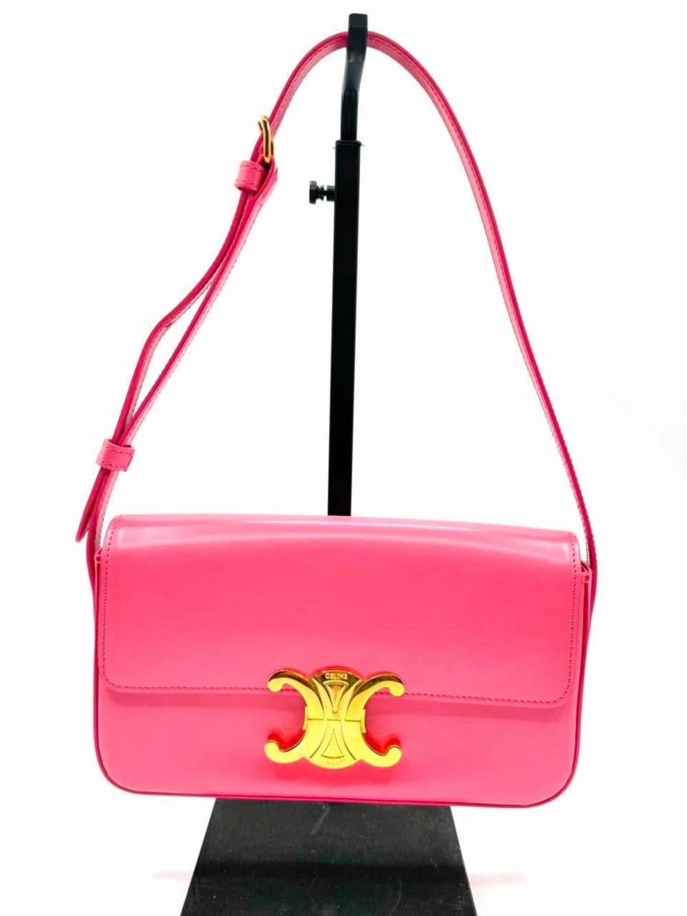 Celine Pink Triomphe Claude Shoulder Bag